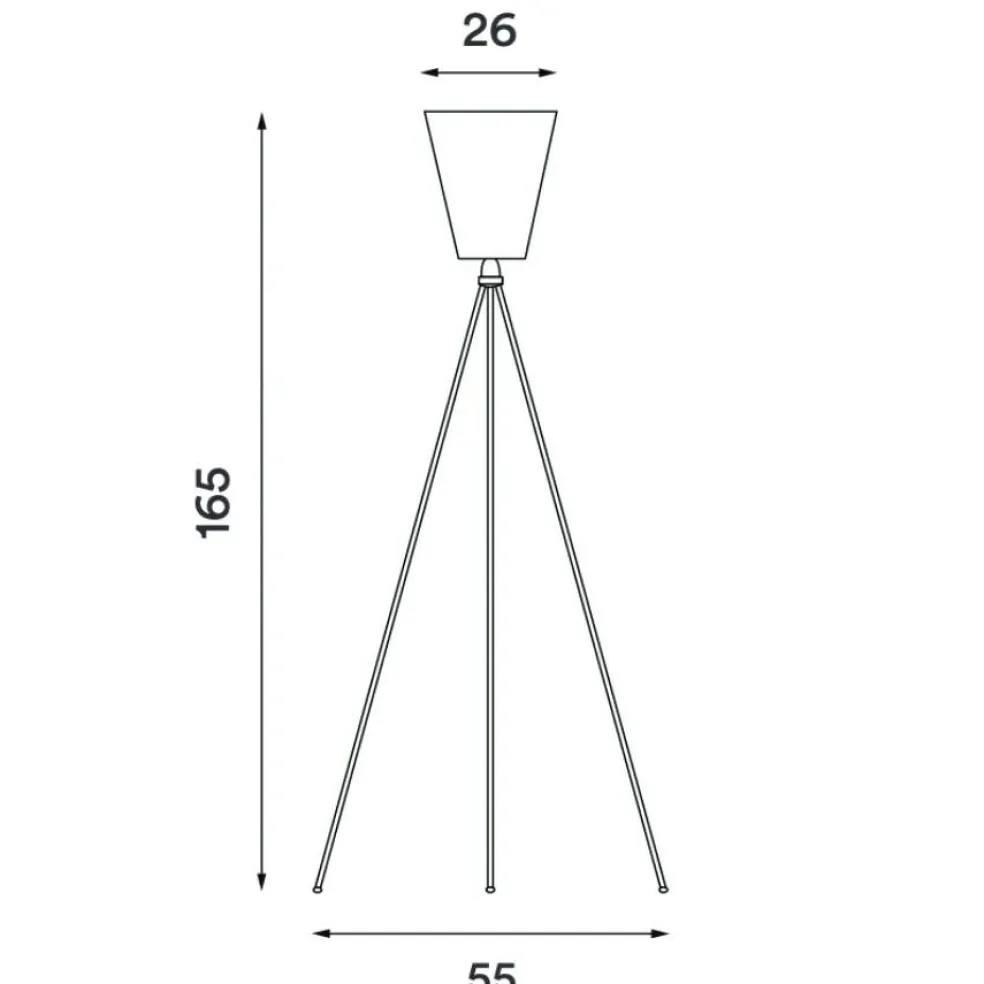 Oslo Wood Stehleuchte Gestell Weiß