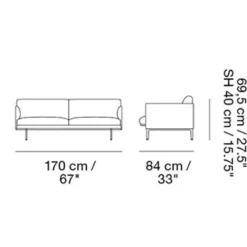 Outline Sofa 2 Sitzer