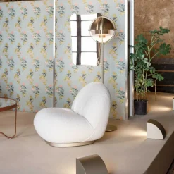 Pacha Lounge Chair Gestell perlgold drehbar