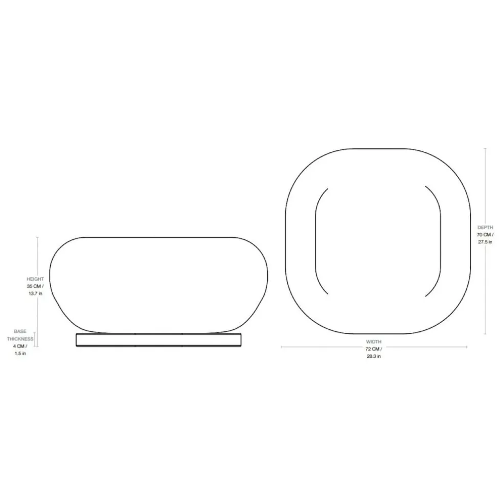 Pacha Outdoor Ottoman drehbar