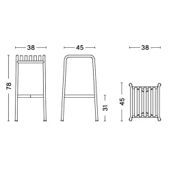 Palissade Barhocker 78cm