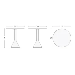 Palissade Cone Gartentisch Ø70cm