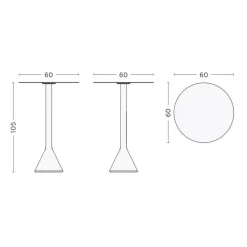 Palissade Cone Gartentisch Ø60cm