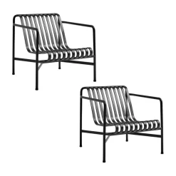 Palissade Garten Loungesessel niedrig 2er Set