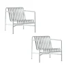 Palissade Garten Loungesessel niedrig Feuerverzinkt 2er Set