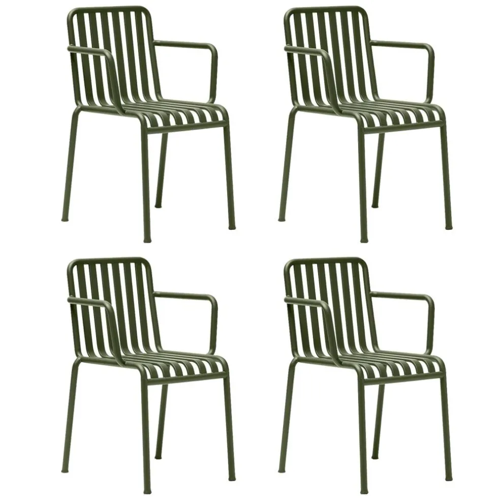 Palissade Garten-Armlehnstuhl 4er Set