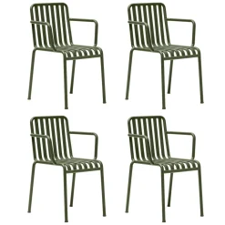 Palissade Garten-Armlehnstuhl 4er Set