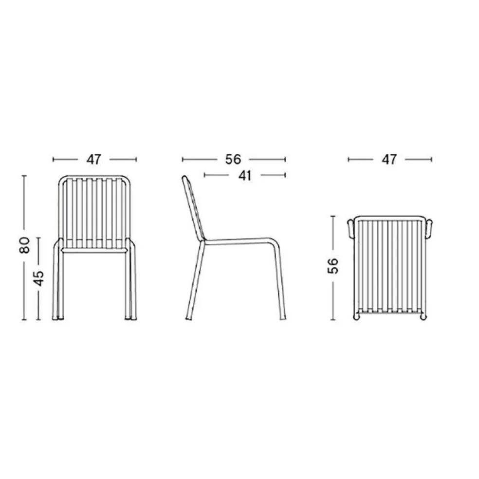 Palissade Gartenstuhl Feuerverzinkt 4er Set