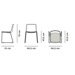 Pato Stuhl Kufengestell