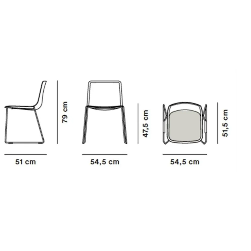 Pato Stuhl Kufengestell