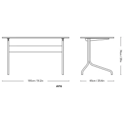 Pavilion AV16 Schreibtisch Gestell schwarz