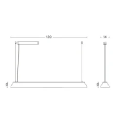 PC Linear LED Pendelleuchte