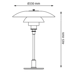 PH 3 1/2 - 2 1/2 Glas Tischleuchte