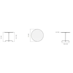 Pico Gartentisch Gestell 4-Stern Ø 74cm