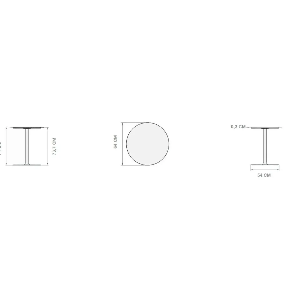 Pico Gartentisch Gestell Rund Ø 64cm