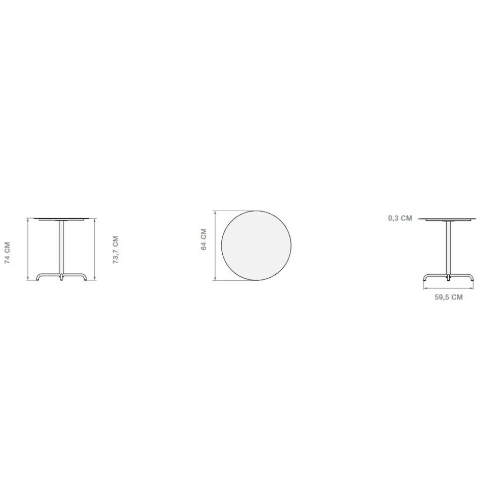 Pico Gartentisch Gestell 4-Stern Ø 64cm