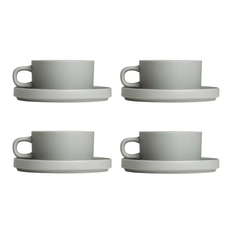Pilar Teetasse mit Untertasse 4er Set