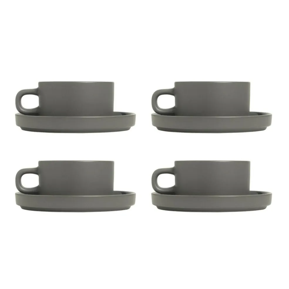 Pilar Teetasse mit Untertasse 4er Set