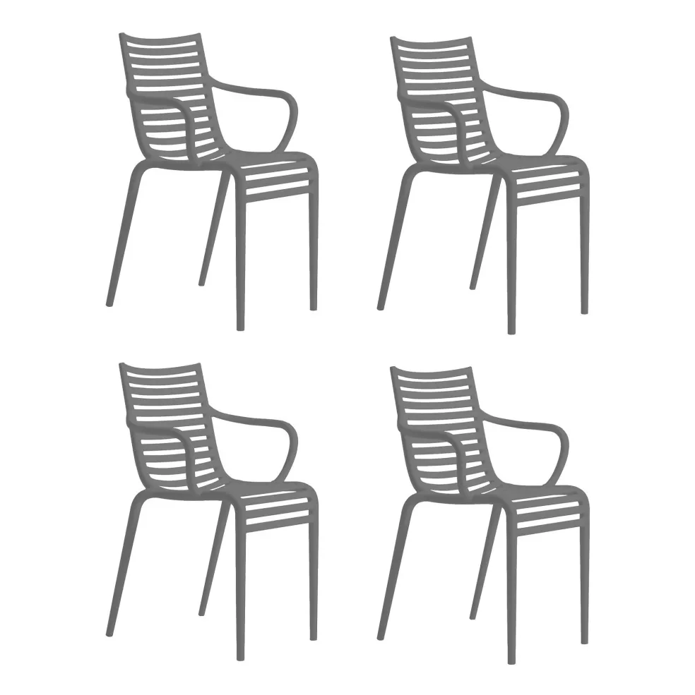 Pip-e Gartenarmlehnstuhl 4er Set