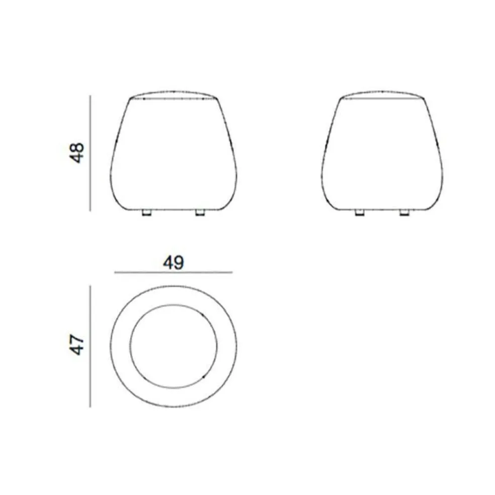 Pix 47 Polsterhocker Einsitzer
