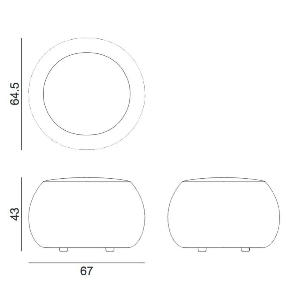 Pix 67 Polsterhocker Einsitzer