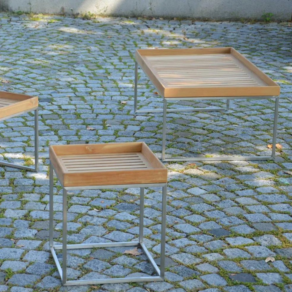 Pizzo 110 Teakholz Garten-Beistelltisch