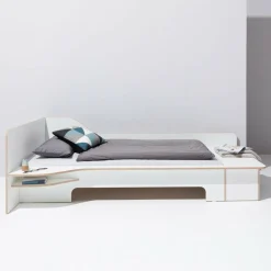 Plane Einzelbett mit Bettkasten links 90x200cm