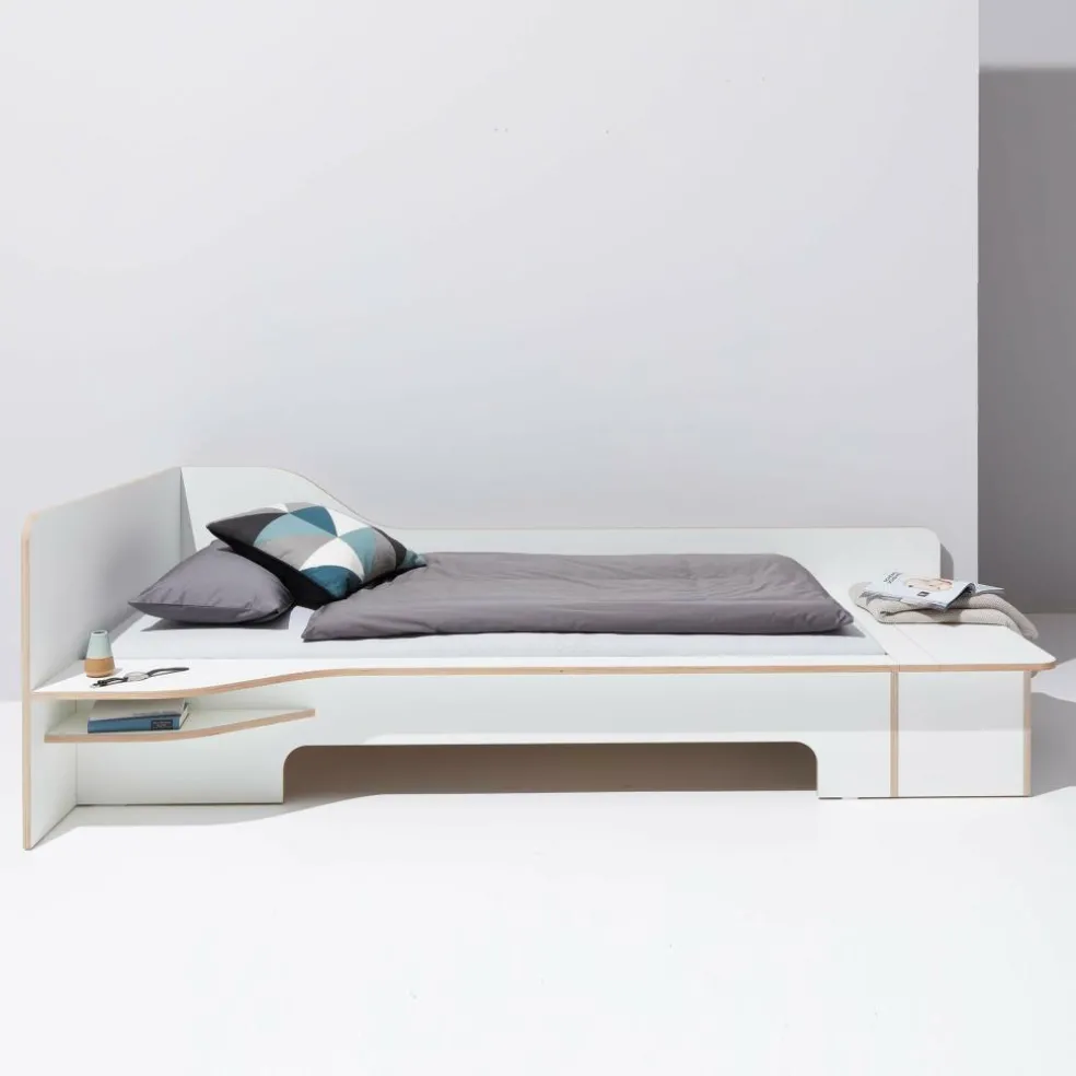 Plane Einzelbett mit Bettkasten rechts 90x200cm