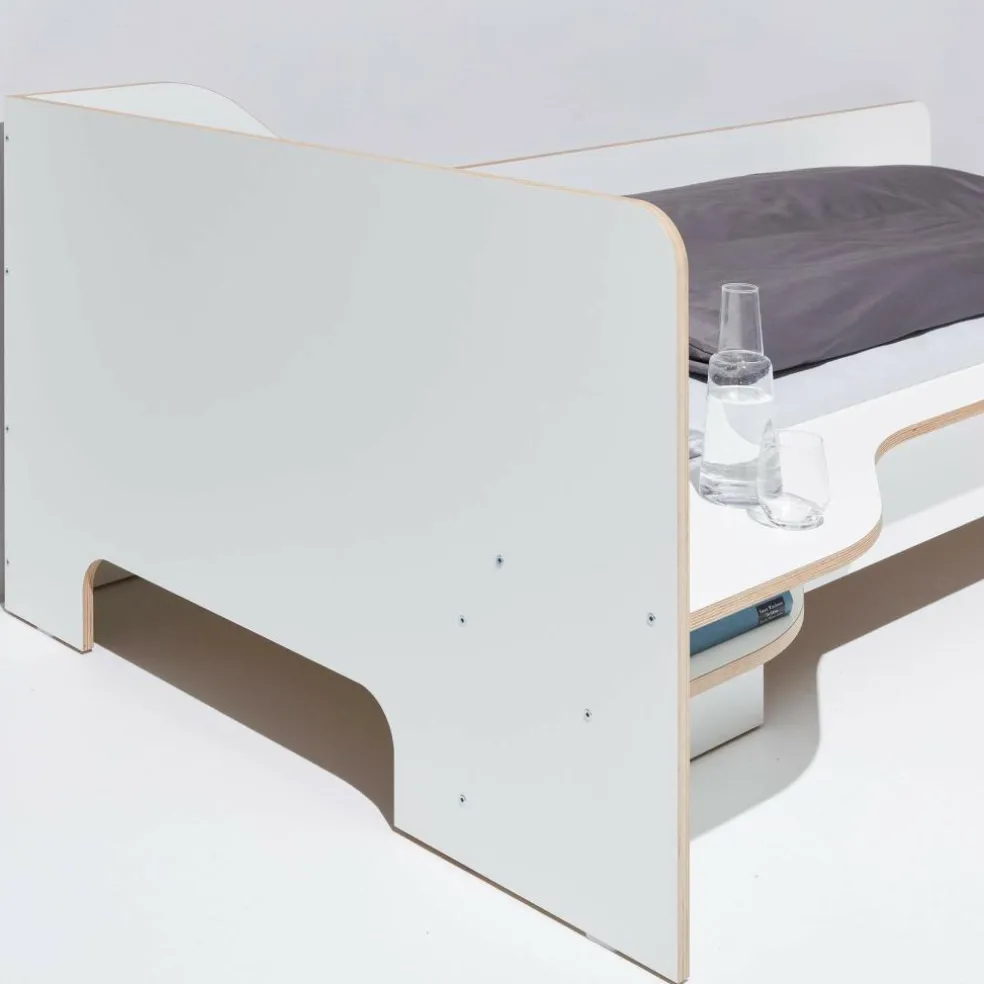 Plane Einzelbett mit Bettkasten rechts 90x200cm