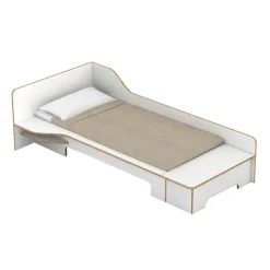 Plane Einzelbett mit Bettkasten rechts 90x200cm