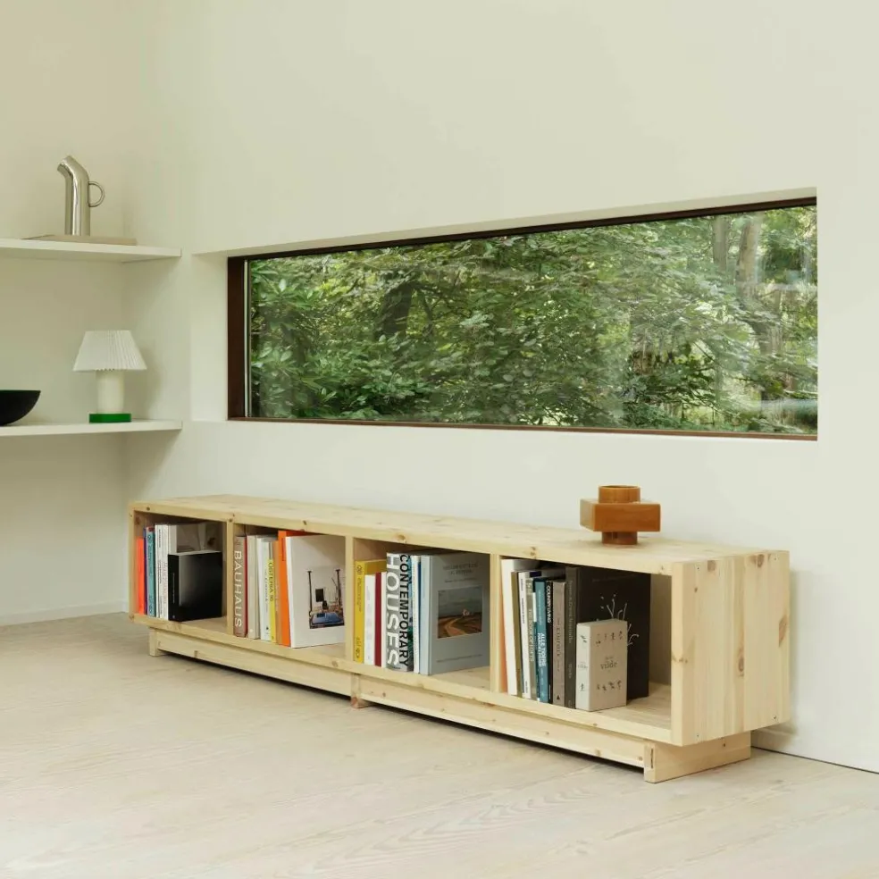 Plank Bücherregal niedrig