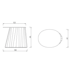 Pli Beistelltisch niedrig