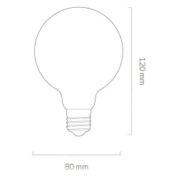 Porcelain II LED E27 GLOBE FILAMENT 360° 6W =><noscript><img width=