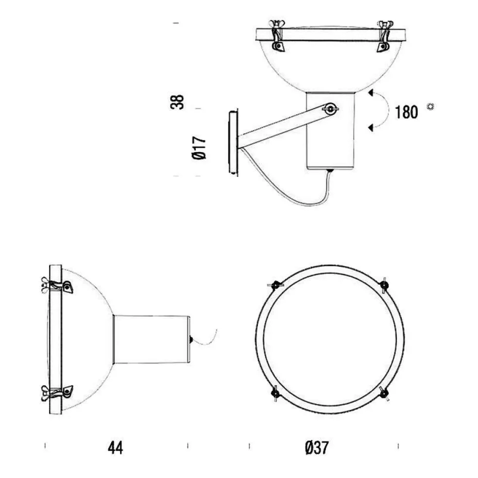 Projecteur 365 Wandleuchte/Deckenleuchte