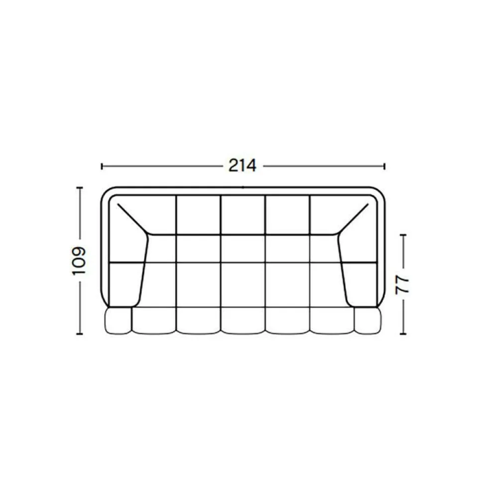 Quilton 2-Sitzer Sofa 214x109x72cm