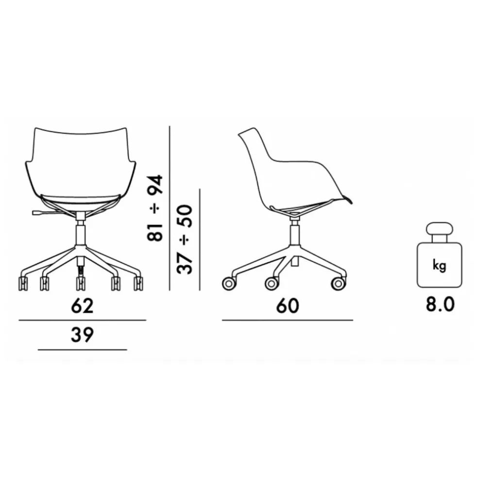 Q/Wood Bürostuhl Buche