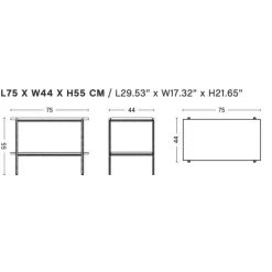 Rebar Beistelltisch 75x44cm