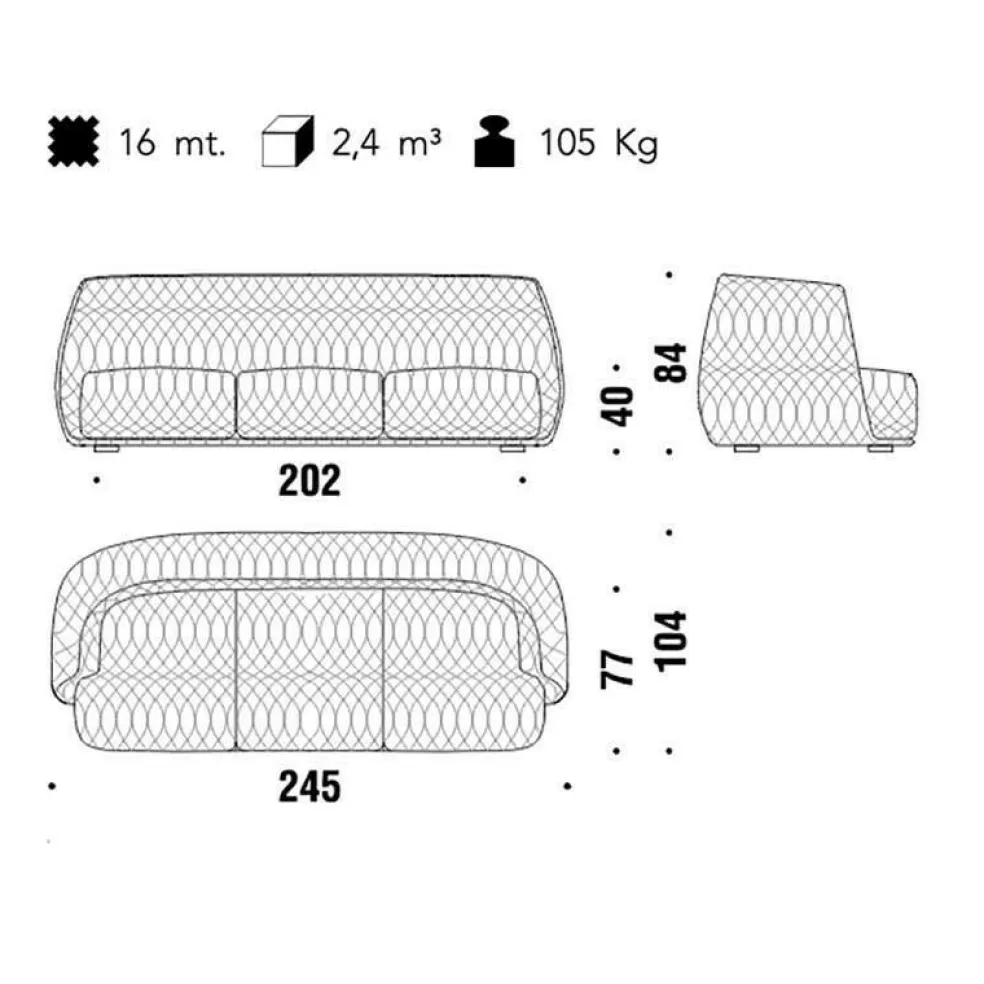 Redondo Sofa 4-Sitzer