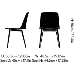 Rely HW71 Stuhl Gestell Walnuss