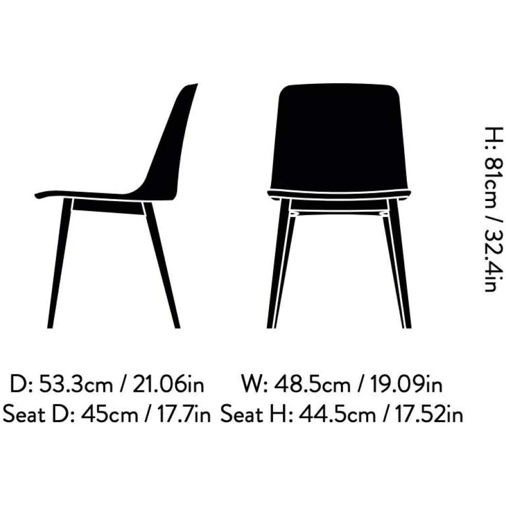 Rely HW71 Stuhl Gestell Walnuss