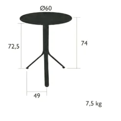 Rest'o Gartentisch klappbar Ø60cm