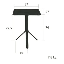 Rest'o Gartentisch klappbar 57x57cm