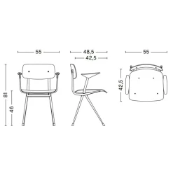 Result Armlehnstuhl Gestell schwarz