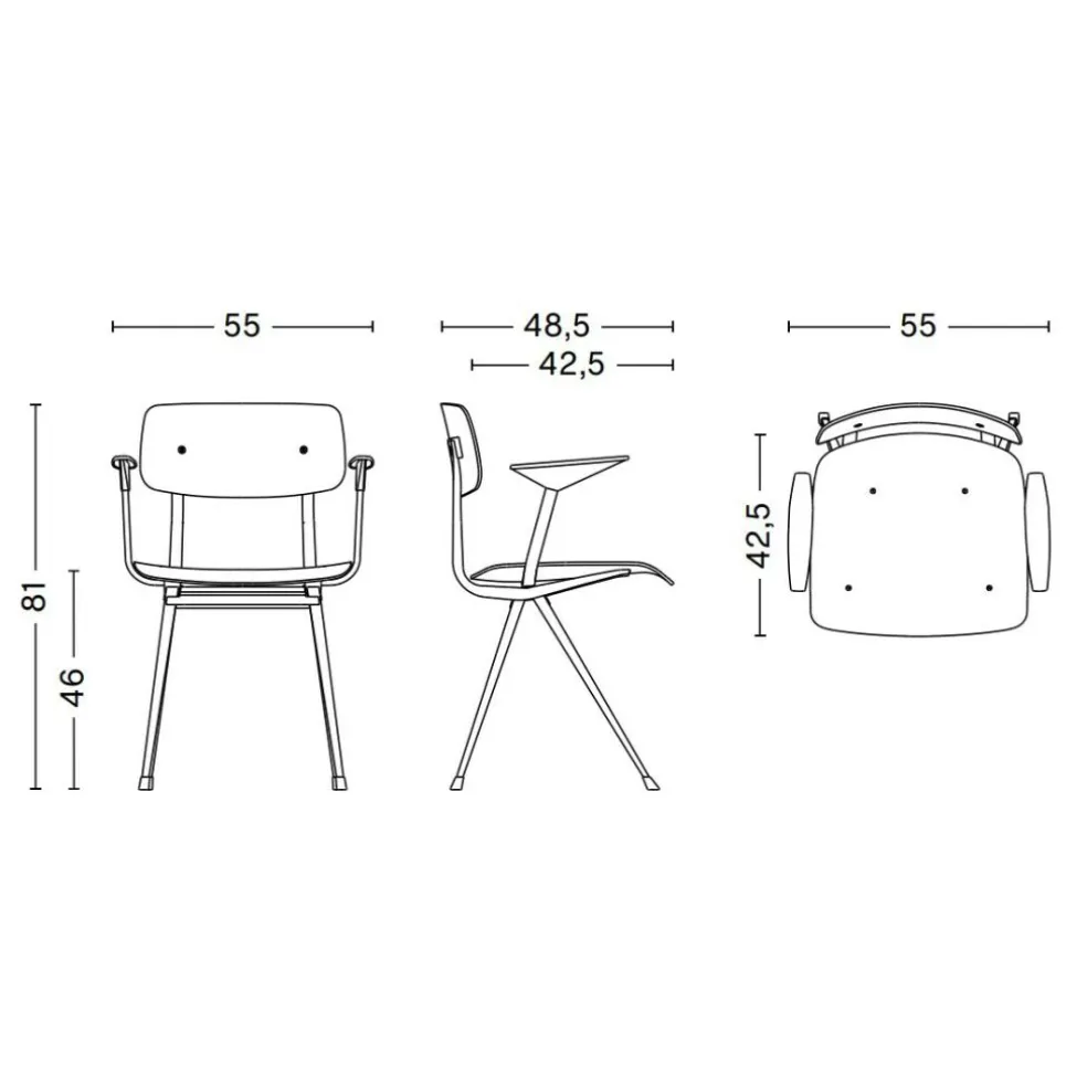 Result Armlehnstuhl Gestell schwarz