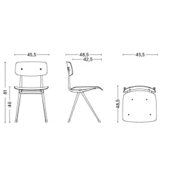 Result Stuhl Gestell schwarz