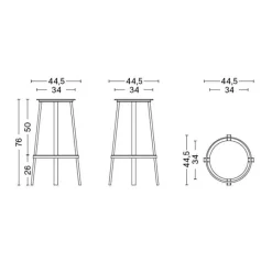 Revolver Barhocker hoch