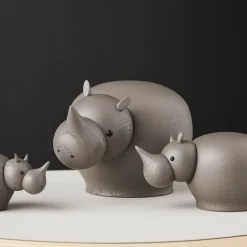 Rina Rhinoceros Holzfigur