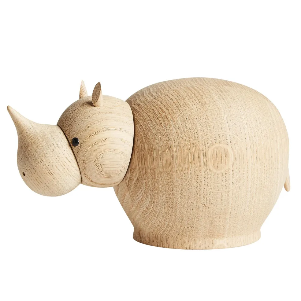 Rina Rhinoceros Holzfigur