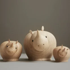 Rina Rhinoceros Holzfigur