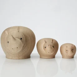 Rina Rhinoceros Holzfigur